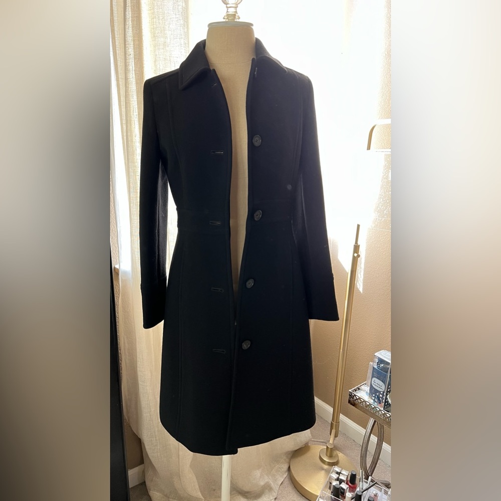 J Crew Black Lady Day Coat